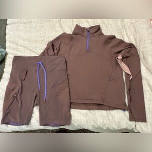 Lululemon Cargo SHR Hiking Short 8”/Top Set size 10